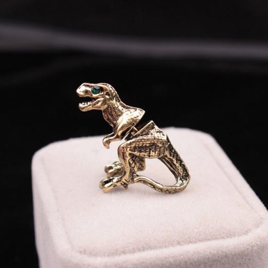 1 Pair Dinosaur Earrings Dinosaur Figure Rhinestone Eye Good Detail Realistic Dinosaur Piercing Earrings Punk Style Cool Lady Earrings