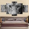 Современный Тип Плакат Настенная Модульная Картина Домашний Декор 5 Панелей Животное Лев Живопись Художественная Печать На Холсте Для Гостиной Без Рамки