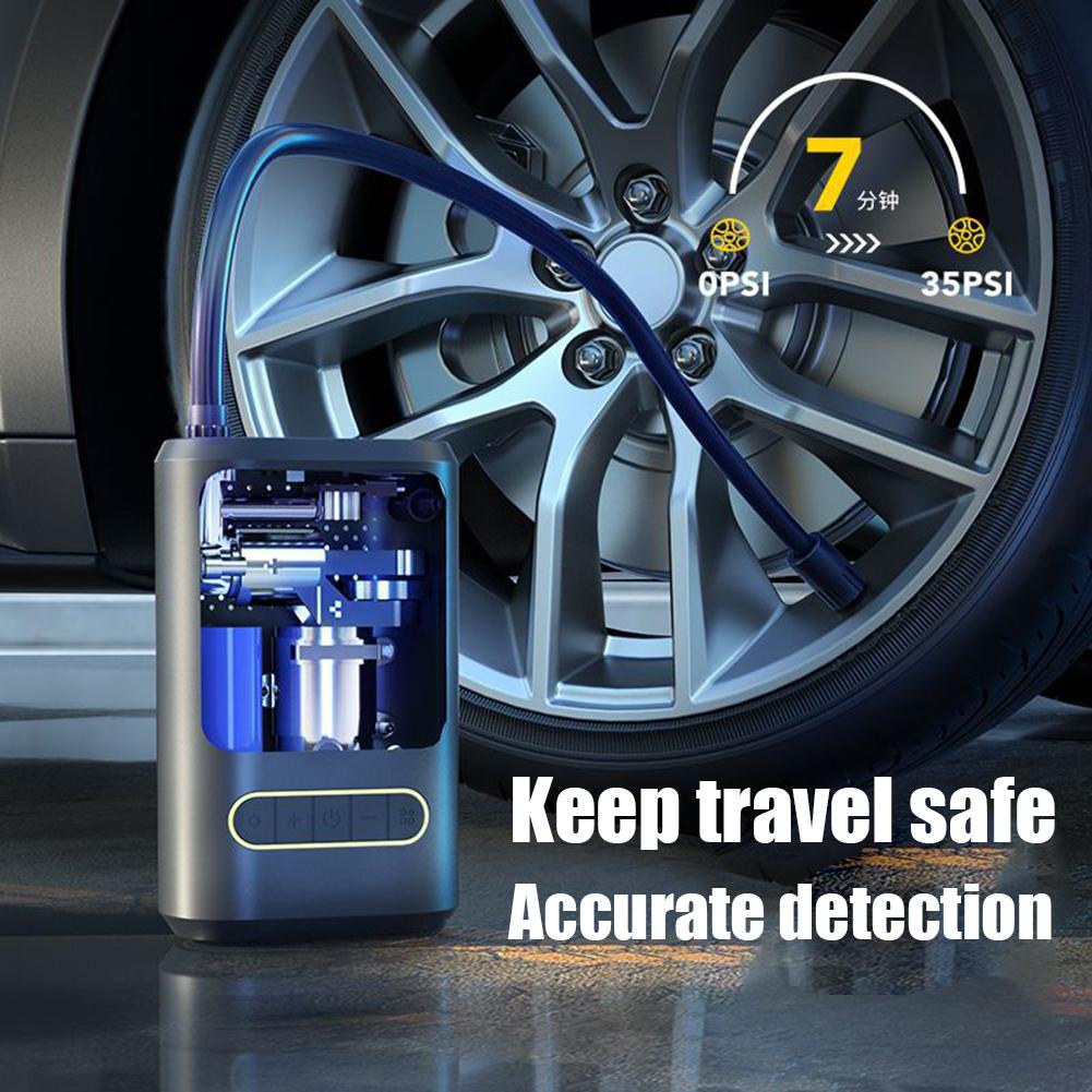 Portable Tire Inflator 150PSI Wireless Air Pump Electric Car Compressor Bicycle Motorcycle Air Pump High Precision Air Pressure