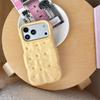Мультяшный медведь, хлеб, тисненый чехол для телефона для iPhone 12/13/14, Совместим с Apple 15-17 PROMAX
