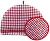 Santens Tea Cozy Small & Pot Mat Set, Exotic Red (Made with Belgian Cloth)