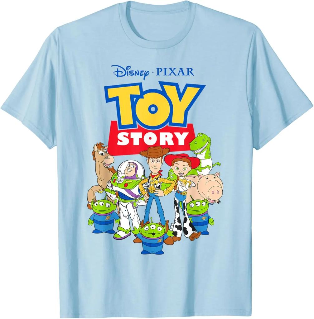 Модная повседневная футболка с графическим принтом Disney Pixar История игрушек Базз Вуди Джесси S-4XL Четыре сезона