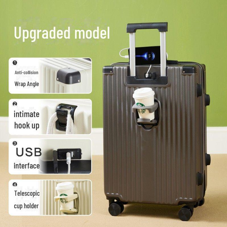 Многофункциональный чемодан Yongsheng 20" с USB и подстаканником
