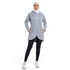 Womens Solid Color Hooded Long Sleeve Sportswear Top Casual Athletic Pullover Middle Eastern Muslim Ladies