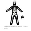 Print Childrens Skull Jumpsuit Horror Theme Skeleton Cos Halloween Clothes Set