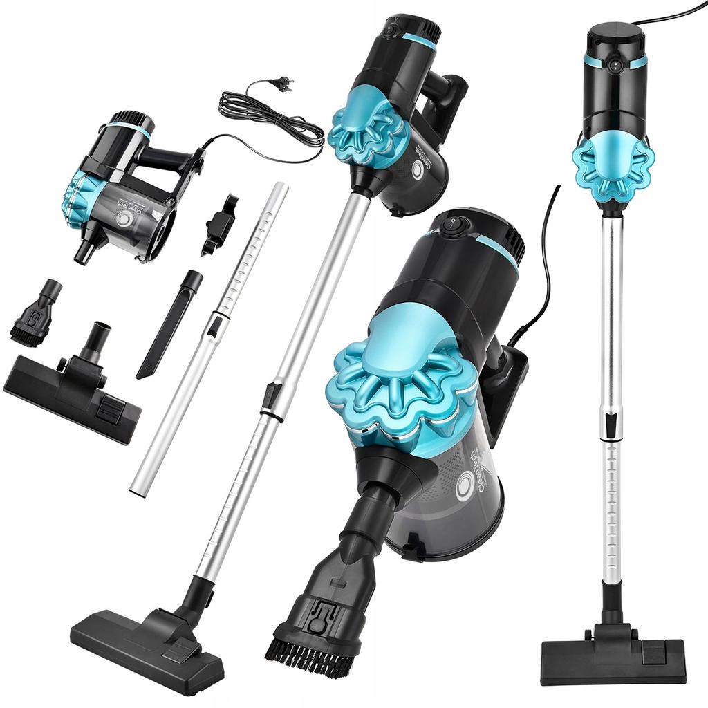 2-in-1 Vertical Cyclonic Vacuum Cleaner with Antibacterial Hepa Filters 600W Accessories