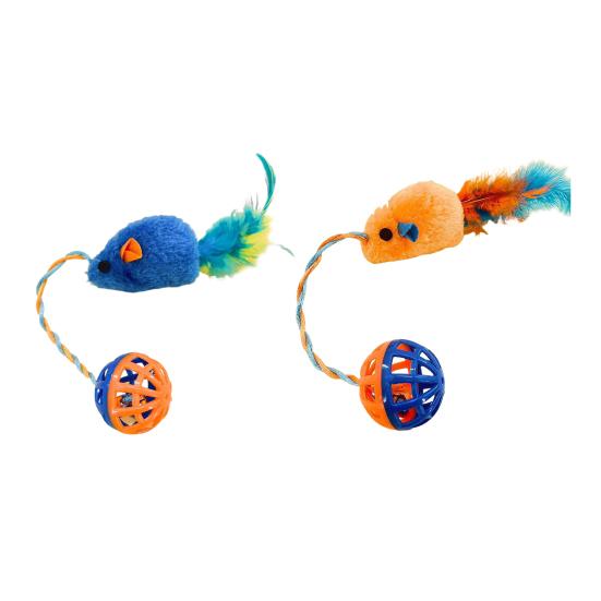 Интерактивная игрушка-мышка для кошек с колокольчиками, имитация плюшевой мыши, жевательная игрушка для кошек, пушистая игрушка-колокольчик для кошек, живущих в помещении