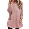 Women's Fashion Casual Fall Winter Solid Color Print Long Sleeve O-Neck Sweaters