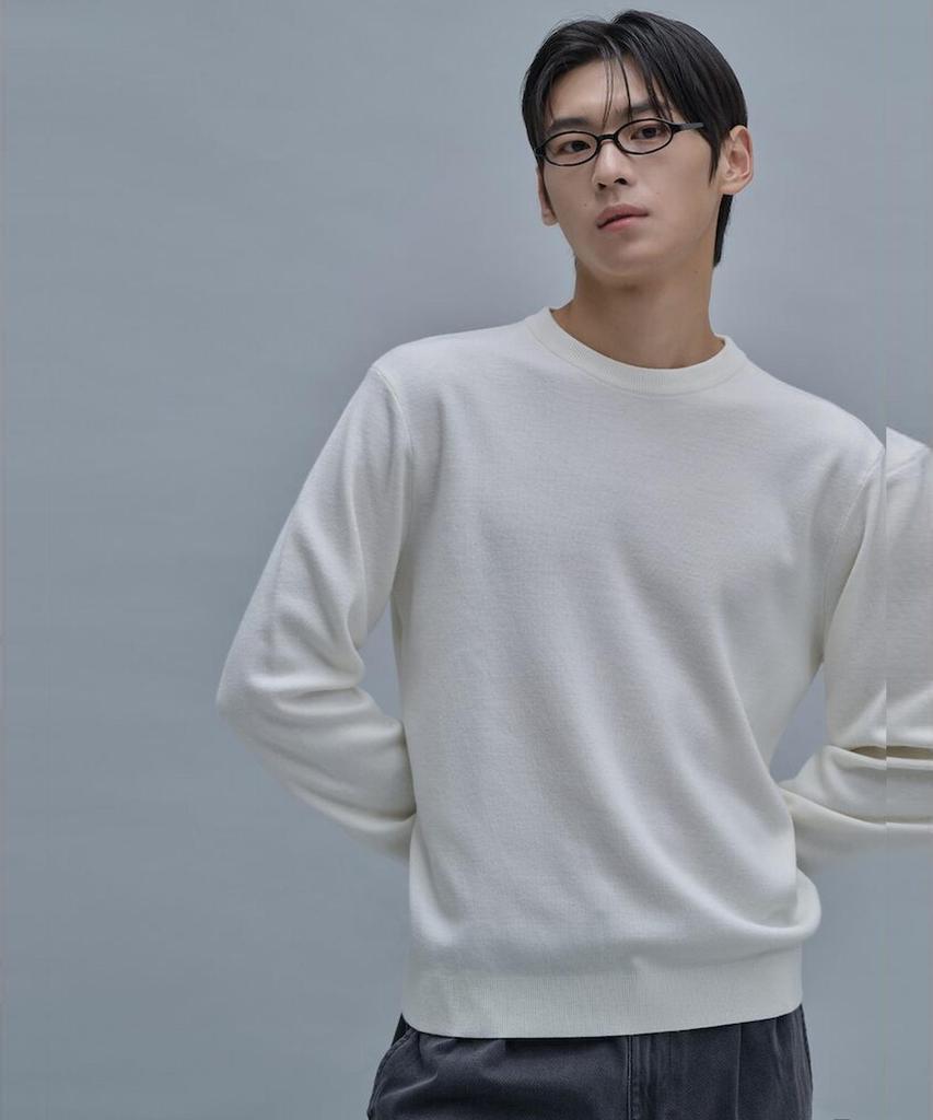 SHIFT.G Basic Crewneck Sweater White