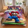 3pcs Super Mario Pattern Printed Bedding Set, Soft and Comfortable Quilt Cover for Bedroom, Guest Room (1 Duvet Cover + 2 Pillowcases, Pillo