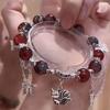 Fashion Glazed Fox Red Color Beaded Bracelet Women's Trends Party Jewelry Accessories Gifts