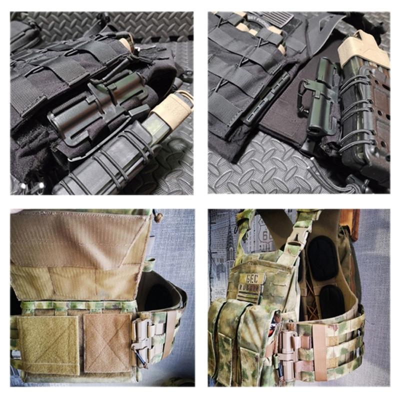 Комплект пряжек быстрого сброса для бокового ремня Molle, одноточечное быстроразъемное крепление Molle с боковой загрузкой, с петлей и крючком