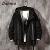 Danmo, весенне-осенний мужской модный комбинезон, куртка с лентами и карманами, свободное пальто в стиле хип-хоп, уличная ветровка
