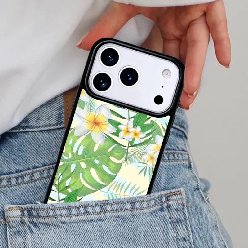 Летний тропический узор Чехол для телефона для iPhone 17 Pro Max 12 13 14 15 16e 17 Pro Max Plus Air Cover