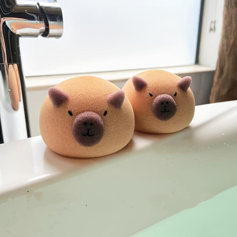 1 шт., мытье, пузырчатая губка для ванны Capybara, шарик для отшелушивания тела, бытовые щетки для душа ребенка, пузырьковые губки в форме мультяшного животного