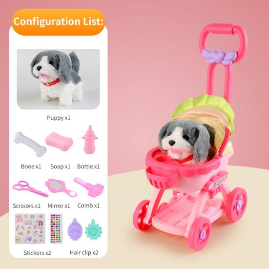 Игровой домик для щенков и домашних животных, игрушки для детей, девочек, интерактивная мягкая игрушка для собак, переносная коляска для щенков, игровой набор для ролевых игр