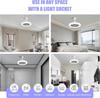 2-in-1 Indoor Ceiling Fan with LED Lights Remote Control 30W E27 Rotating Light for Living Room Bedroom Kitchen Modern Decor