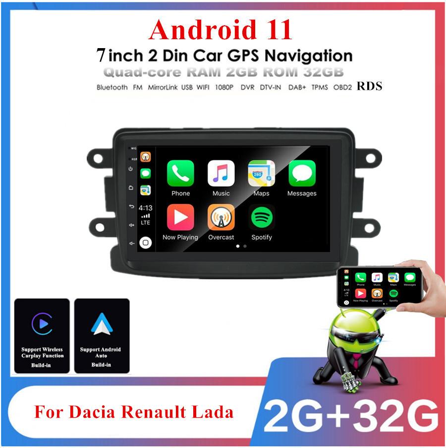 7" Car Stereo Radio GPS Navi WiFi 2+32GB Support For Dacia Logan Duster Renault