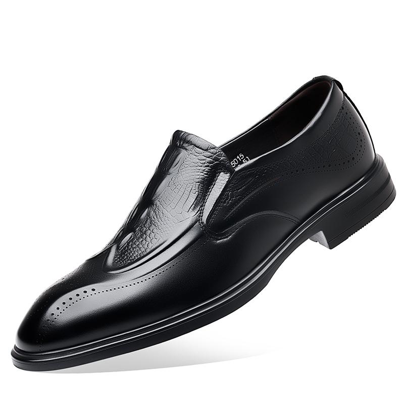 Высококачественные рабочие туфли для поездок на работу, роскошные мужские туфли с острым носком, универсальные мужские повседневные туфли из натуральной кожи со шнуровкой