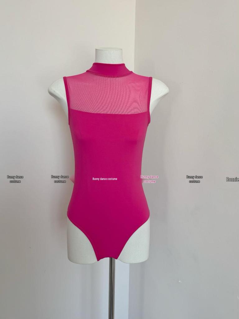 Балетный и аэробный купальник с высоким воротом для женщин