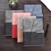 Reusable Notebook with Pen Holder Magnetic Button Faux Leather Cover Erasable Metal Binder Notepad Student Drawing Sketchbook School Office Supplies