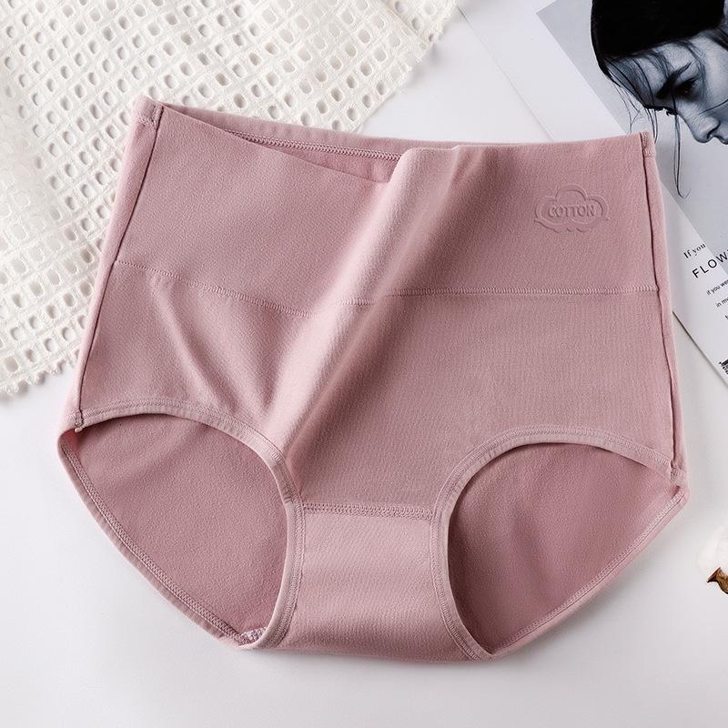 Графитовое антибактериальное нижнее белье из чистого хлопка, трусы-слипы с принтом с высокой посадкой, женское антибактериальное нижнее белье с высокой посадкой