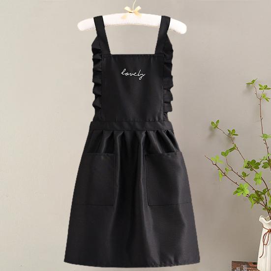 Kitchen Apron with Pockets Strap Adjustable Breathable Thin Ladies Princess Skirt