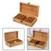 Bamboo Essential Oil Storage Box, Travel Display Presentation, 35 Bottle Capacity for 5, 10, 15ml,