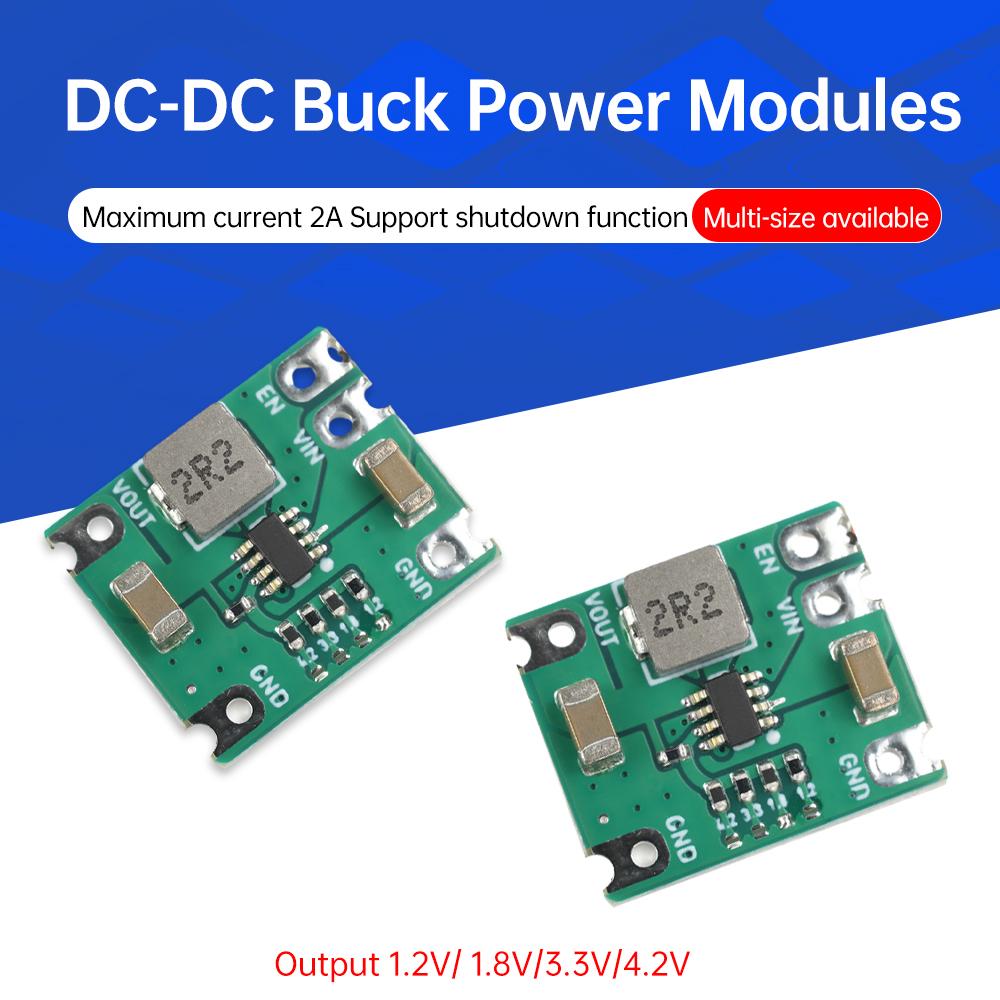 DC-DC Step-Down Power Module Input DC 2.5-6V to DC 1.2V/1.8V/3.3V/4.2V Fixed Output Voltage Regulator Module Full Load 2A