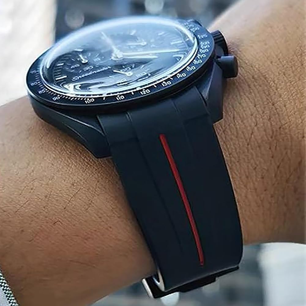 20-мм ремешок для часов Omega X Swatch MoonSwatch Ремешок для часов Omega и Swatch Резиновый ремешок для часов...