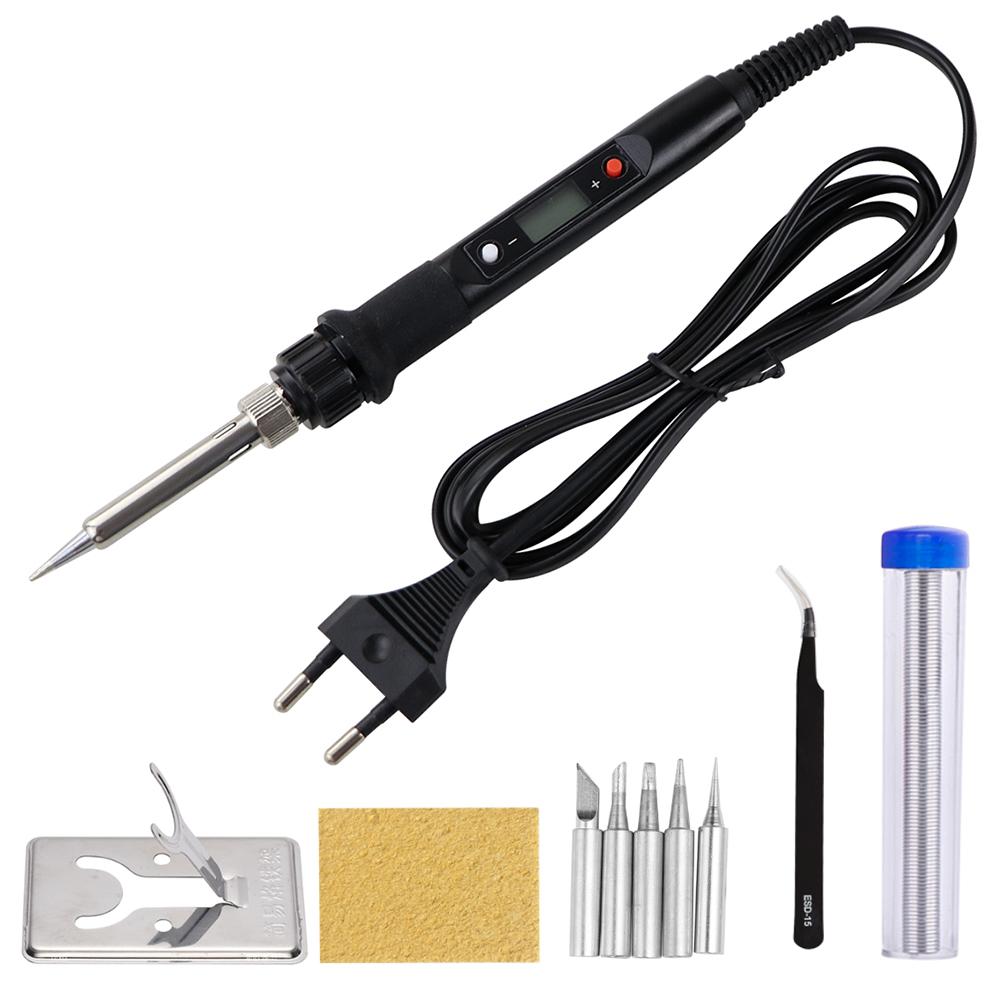 Паяльник 80 Вт с ЖК-дисплеем, регулируемая температура, 220 В 110 В, набор инструментов для распайки и пайки