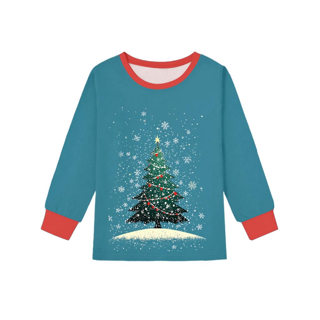 Детский модный костюм юбка топ с круглым вырезом и длинными рукавами брюки