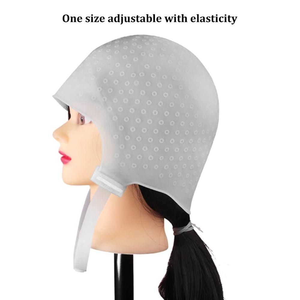Salon Professional Silicone Cap Highlighting Dye Cap Hook Hair Styling Tools Hair Coloring Hat
