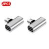 2Pcs 2-in-1 Splitter Converter Aluminum Data Transfer Adapter New USB-C Splitter  Phone Accessories