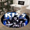 Группа KISS, Музыкальные товары, Коврик под стул, Круглый ковер, Ковер для офиса, Машинная стирка, Нескользящий, Подходит для гостиных, спален
