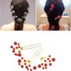 3 Pcs Wedding Hairpins Bridal Pearl Flower Crystal Hair Pins Bridesmaid Gift Hairdressing Metal Women Girl Hair Accessories