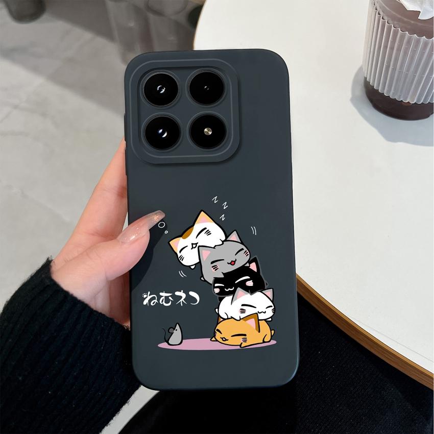 Чехол для телефона Xiaomi 17 14T 15 15T Pro Poco M7 M8 C71 C75 F7 F8 Милые Аниме Совы Жидкий Силикон Модный Чехол для Xiaomi Противоскользящая Задняя Крышка