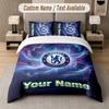 Дизайн Chelsea FC Комплект постельного белья Индивидуальный текст 1 пододеяльник и 2 наволочки