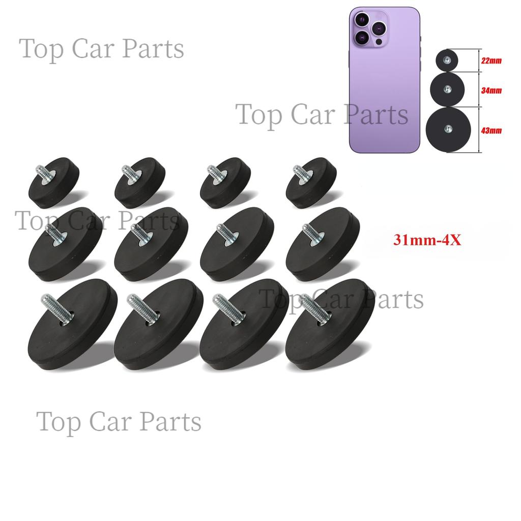 4PCS 43/31/22mm M6/M4 Bolt Mini Size Magnetic Base Mount Bracket Clamp LED Work Light Bar Holder SUV Offroad