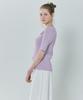 BASIC HOUSE Women'S Rayon Ribbed Short Sleeve Sweater Lavender Lzkt3204