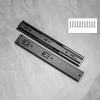 2 Pieces Cabinet Drawer Slides Runners 3 Sections Hardware Practical Quiet Replace Easy