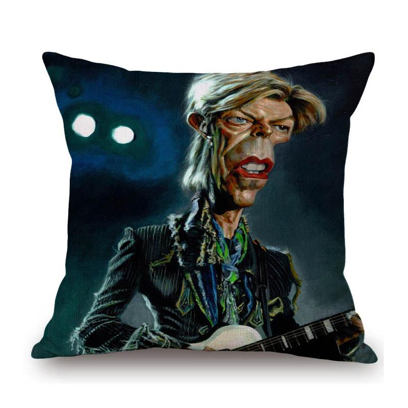 Lovely Cute Celebrity Sketch Art Classic Movie Scenic Poster Art Cotton Linen Sofa Decoration Throw Pillow Case Cushion Cover