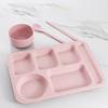 1 Set Individual Grid Stackable Food Plate Plastic Practical Food-grade Food Tray