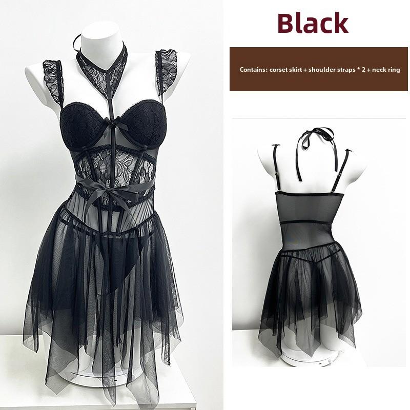 Бюстгальтер Fishbone Pure Want To Wear Кружево с подкладкой для груди Верх с подвязками и коротким нижним жилетом внутри