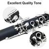 Yinfente Professional Ebonite Clarinet, B Flat, for Beginners, with Two Barrels, Hard Case, Cleaning Kit, Mouthpiece, Cork Grease, and Gloves