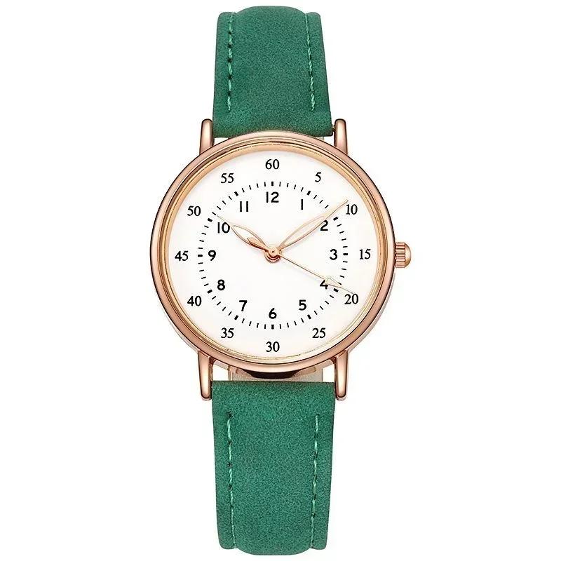Women's Simple Vintage Watches for Women Dial Wristwatch Leather Strap High Quality Ladies Casual Bracelet Watches