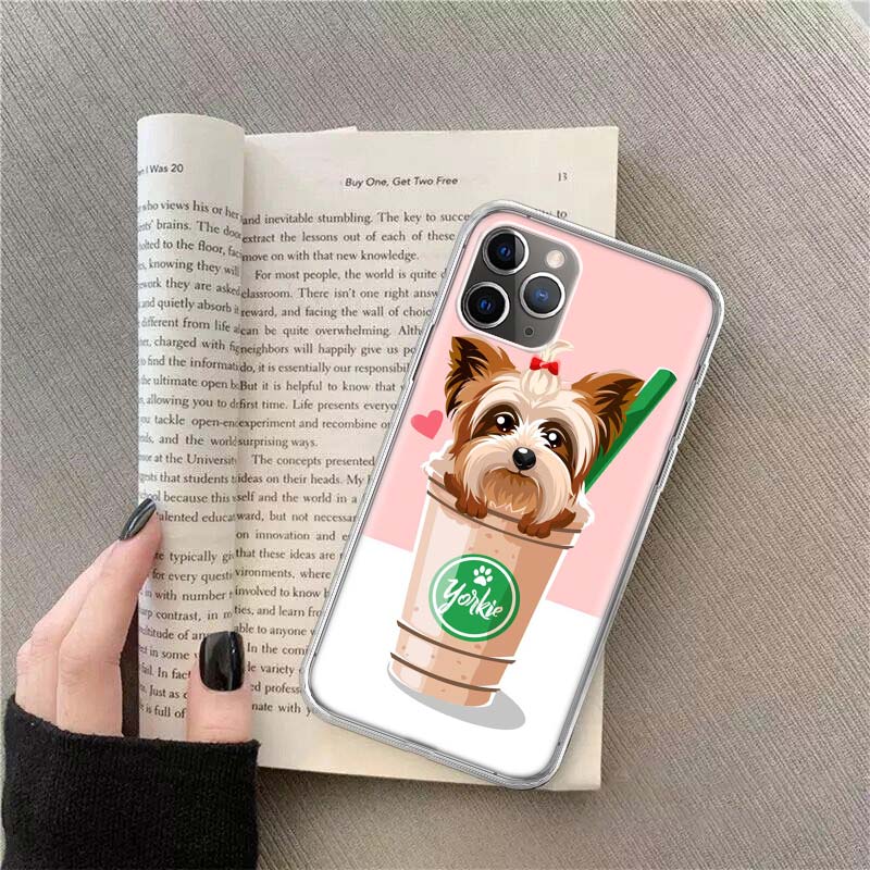 Yorkshire terrier dog Phone For Apple Iphone 12 13 Mini 15 Pro Max 11 Pro 14 Plus 16 Pro Max 16E Case Shell Cover Clear TPU Pro