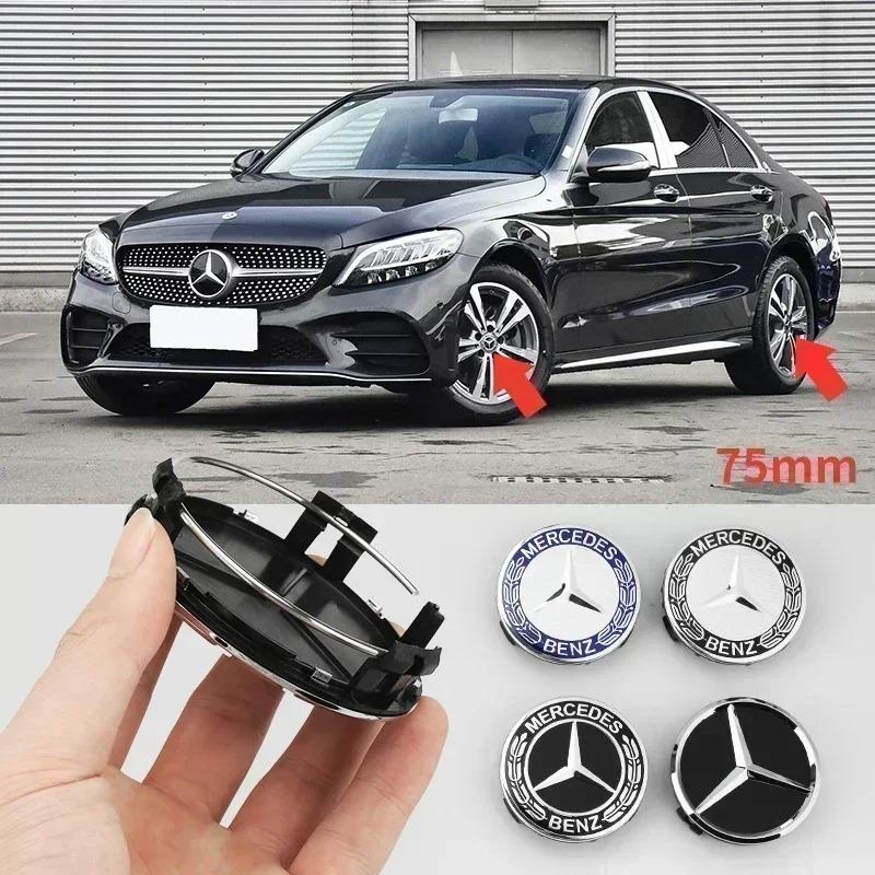 Hot 4Pcs 75MM Car Wheel Hub Center Badge Cap Covers for Mercedes Benz AMG a C GLA GLC Universal Fit Wheel Center Caps A171400
