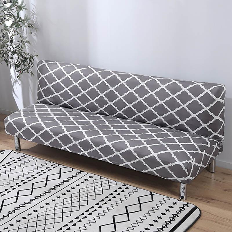 Meijumer All-inclusive Sofa Cover Floral Without Armrest Sofa Bed Cover Tight Wrap Elastic Protector Slipcover Couch Cover