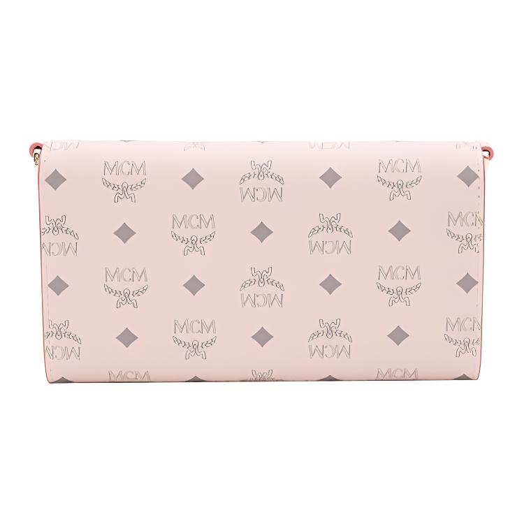 MCM Monogram Leather Wallet Crossbody Shoulder Bag Women bags Pink MXEBSVI01QH001